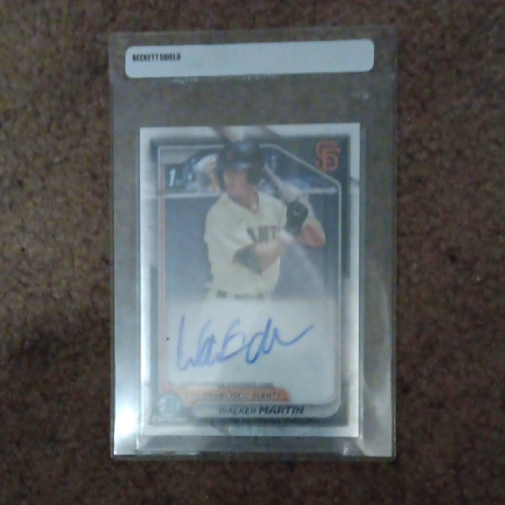 Topps Baseball Card with Blue Signature